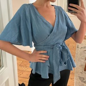 Blue Loft wrap top, XSP